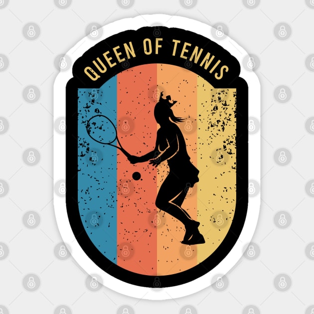 Tennis Quote Design for a Tennis Player Sticker by AlleyField